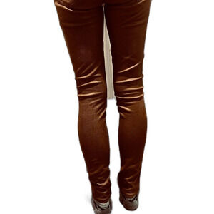 7 For All Mankind Women's Brown Skinny Jeans